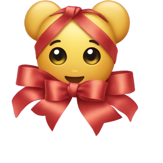 🧸 with a ribbon emoji