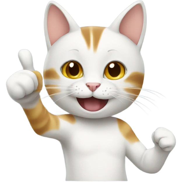 Cat showing thumbs up emoji
