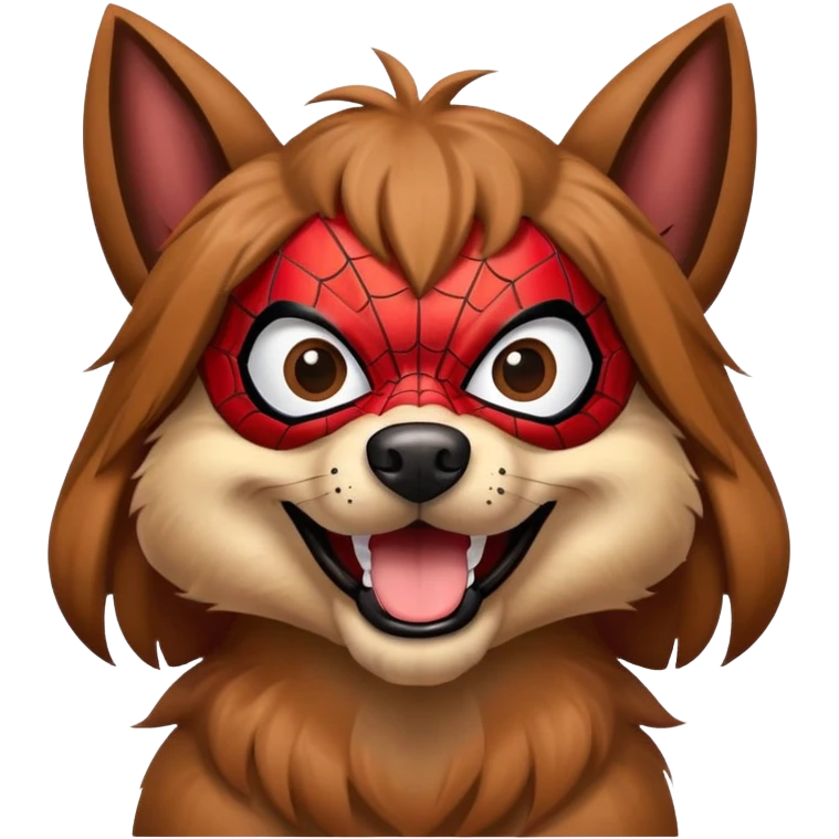 DOG in SPIDER MAN mask emoji