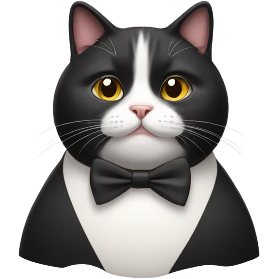 fat tuxedo cat  emoji