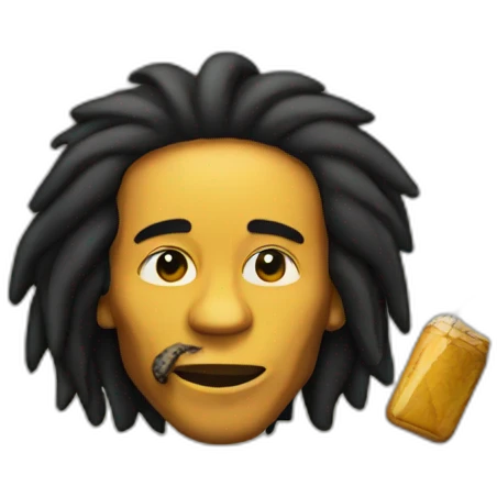 Bob Marley smoked emoji