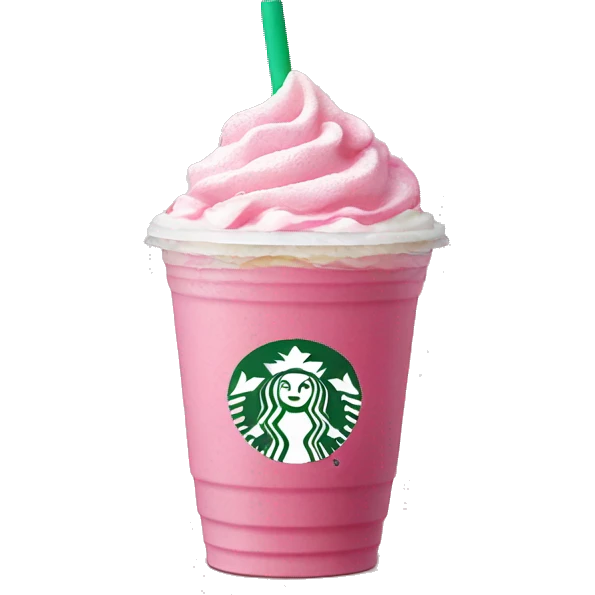 Pink starbucks Frappuccino  emoji