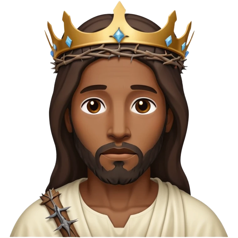 Black Jesus on the cross emoji