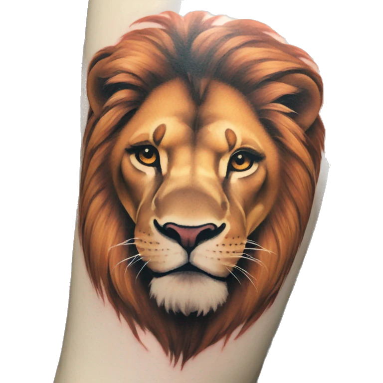 lion tattoo in arm emoji