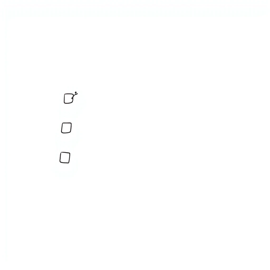 hand-drawn doodle of a checklist, beige theme, quick task vibe emoji