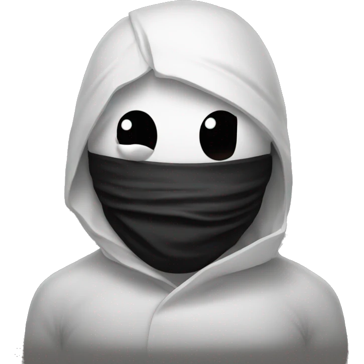 A black liquid in the form of a man with sad eyes in bandages and black tentacles behind his back emoji