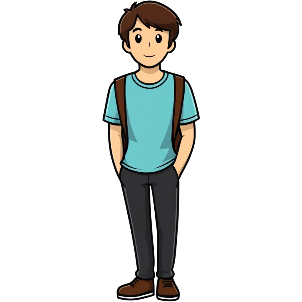 brown haired male portrait emoji