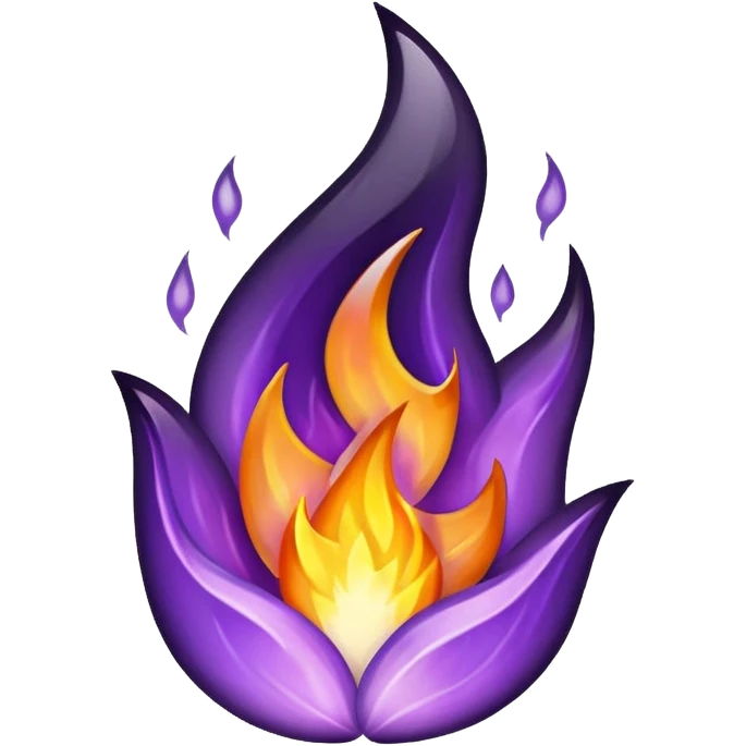 Elemental Dark-type-Electric-type natural flame  emoji