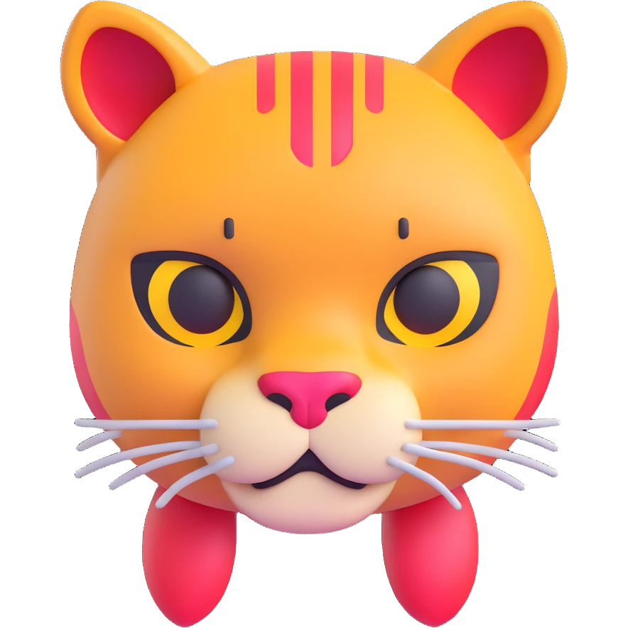puma, 3D emoji style emoji