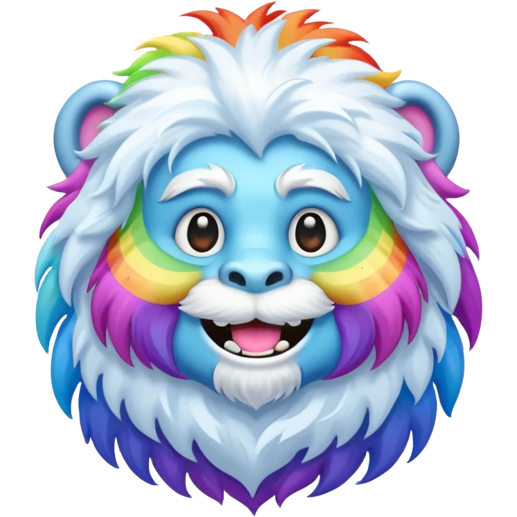 rainbow yeti yeti emoji