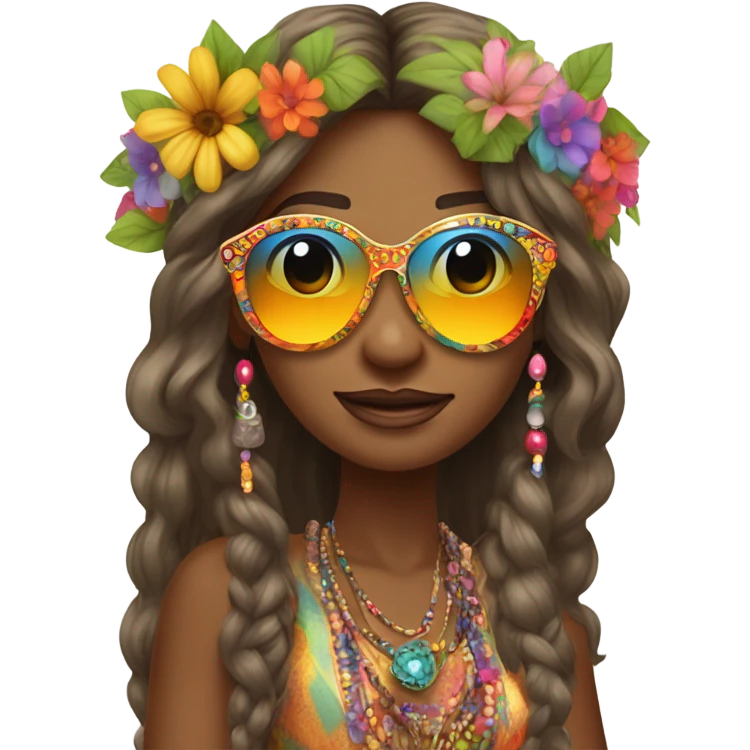 Hippie woman emoji