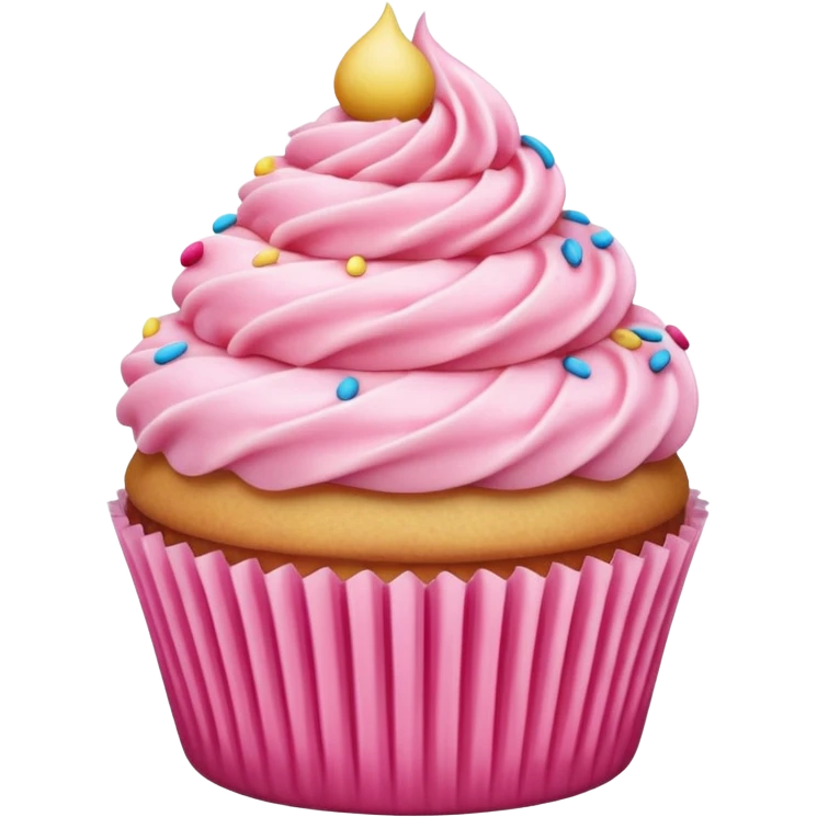 Cupcake with pink icing emoji