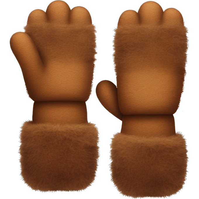brown fuzzy mits emoji