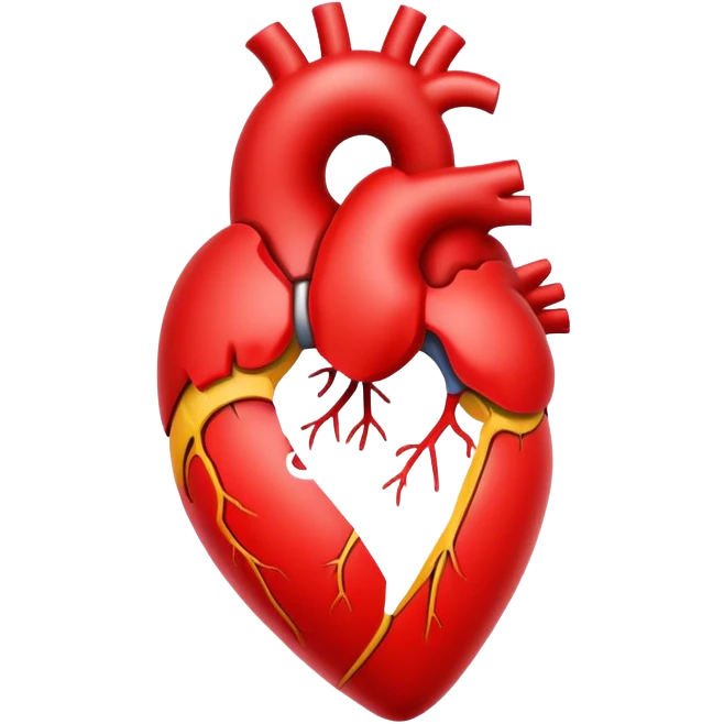 A perfect vector heart with a loop inside at the top. emoji