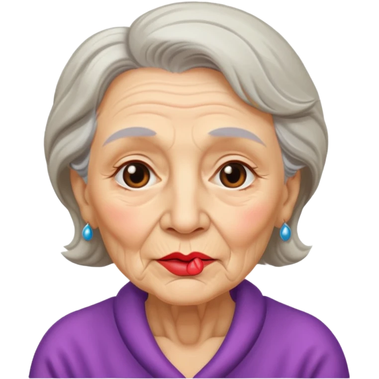 old woma a kiss emoji