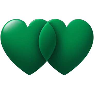 heart two halves dark green emoji