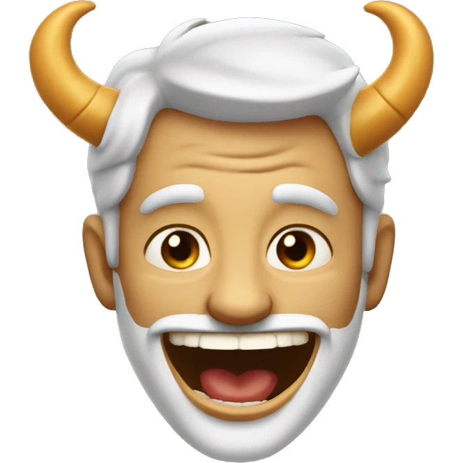 Man with horns laughing emoji