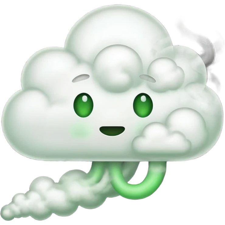 Boodihole smelly and ugly  white and green smoke  emoji