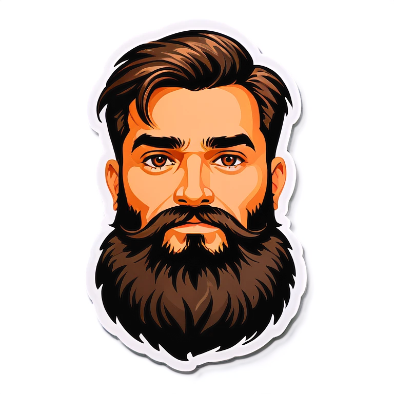 outdoor portrait of bearded guy emoji