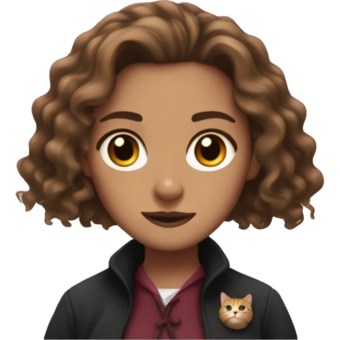 hermione granger with a cat face emoji