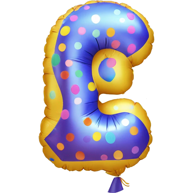 Birthday balloon number 8 emoji