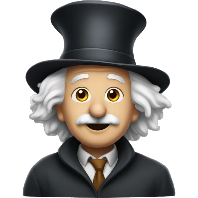 Albert Einstein in a wizard's hat emoji