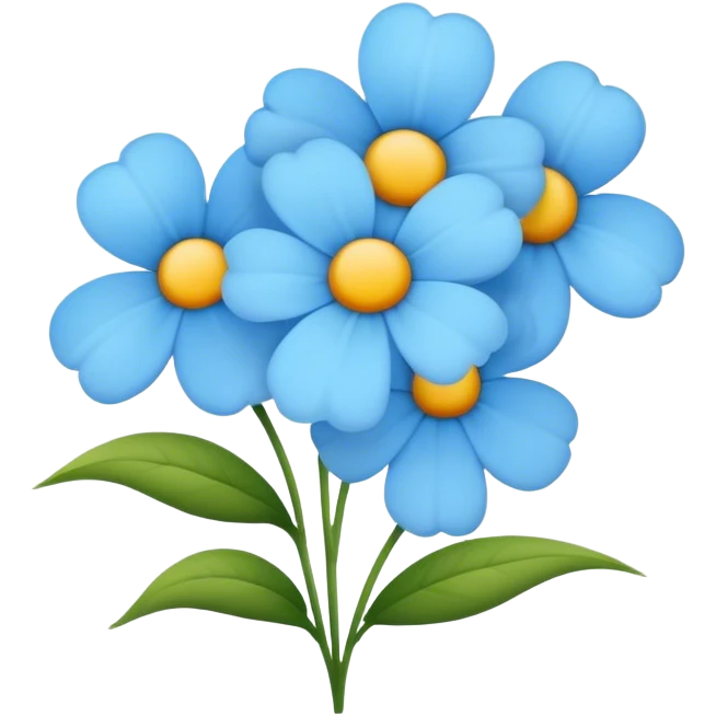 Baby blue flowers emoji