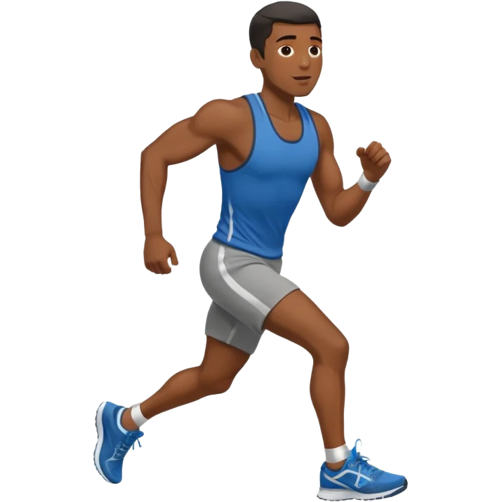 Morning Jogger black man emoji