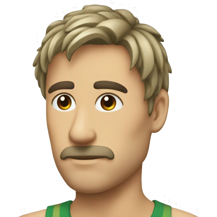 capelli castani lunghi occhi verdi naso dritto  emoji