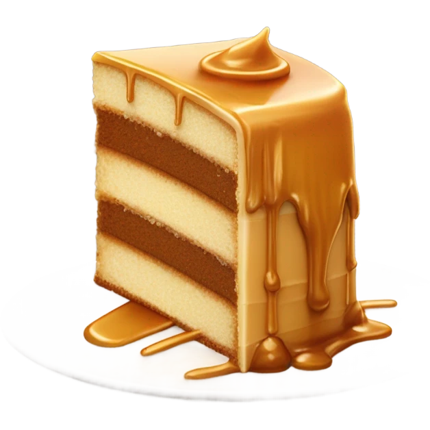 Caramel cake slice emoji