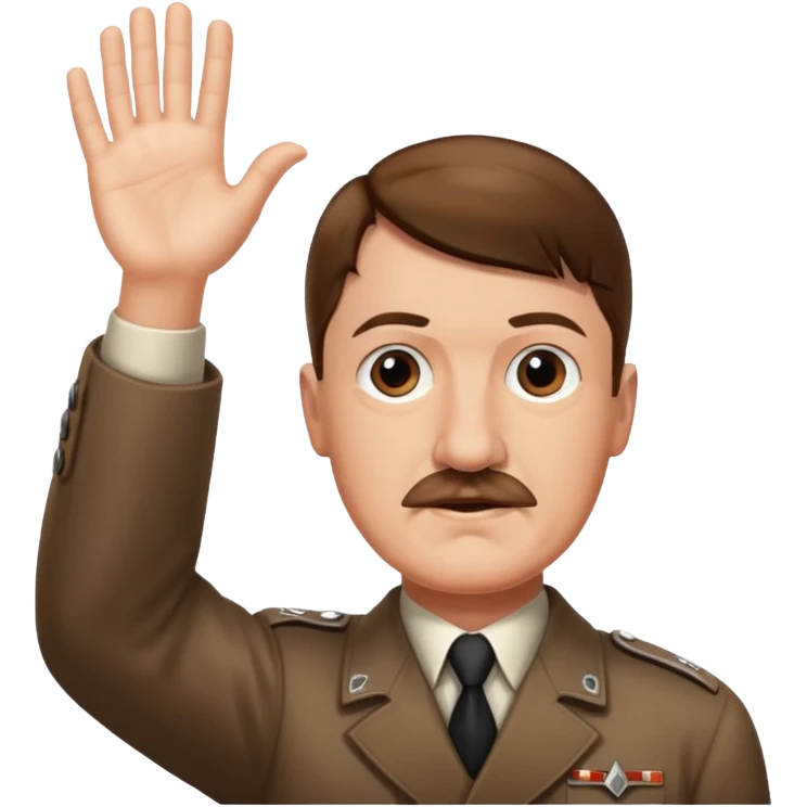Hitler with arm raised emoji