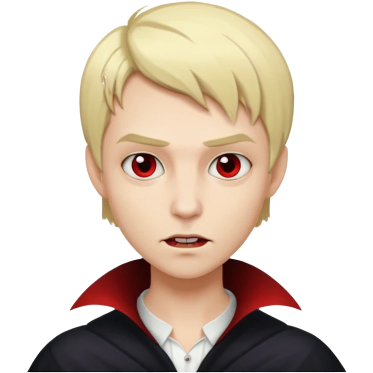 blonde short hair vampire emoji