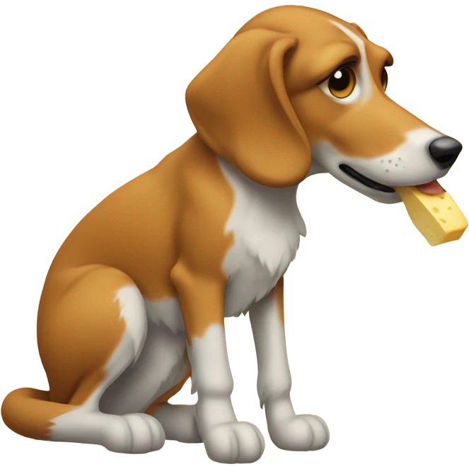 Foxhound eating butter emoji