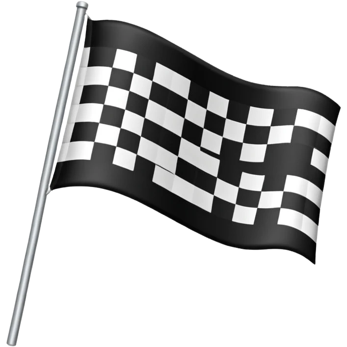 Formula flag black and white emoji