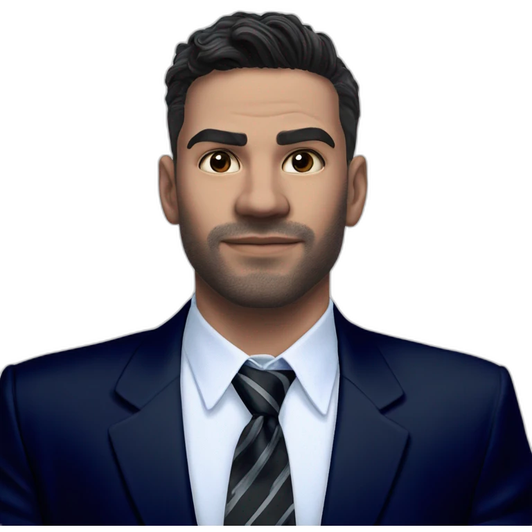 confident man in formal attire emoji