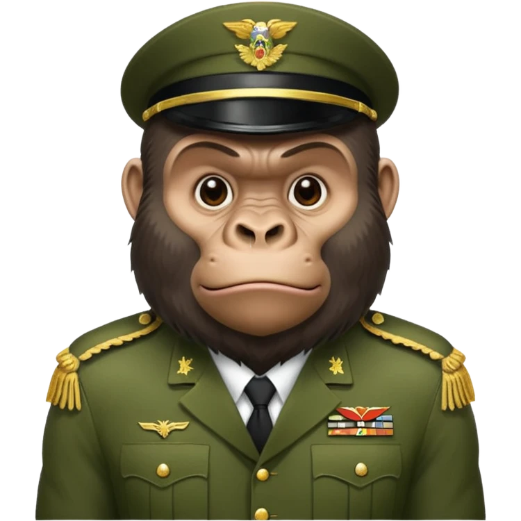 Gorilla wearing shoots emoji