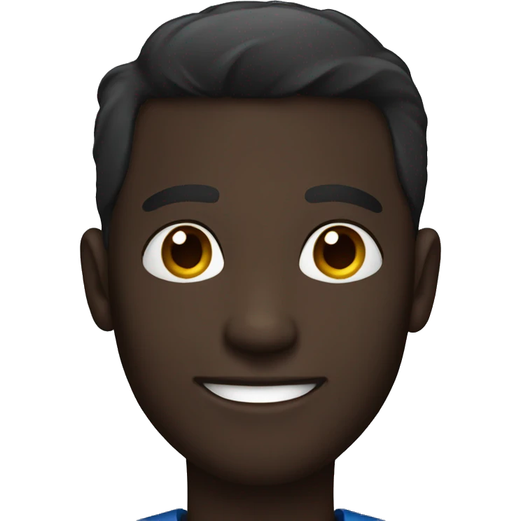 friendly looking dark skin male emoji