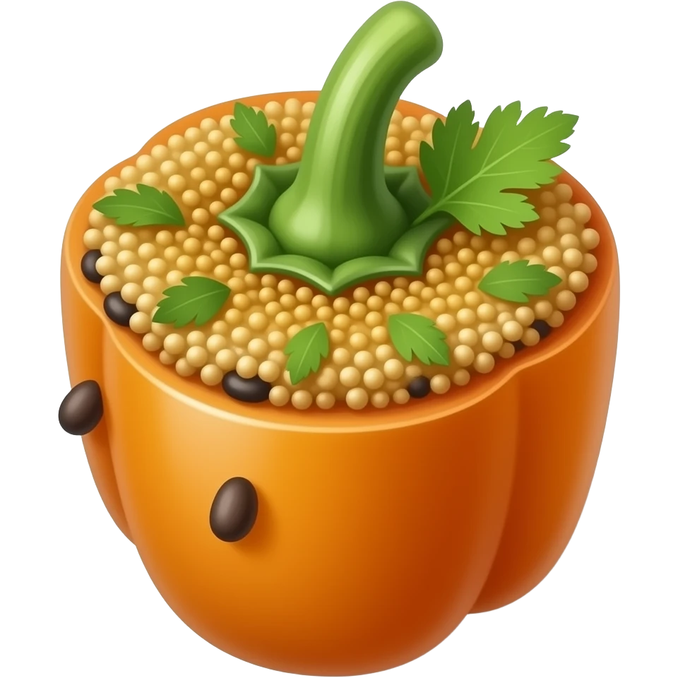 "Umami-Bomb" Quinoa & Black Bean Stuffed Peppers emoji