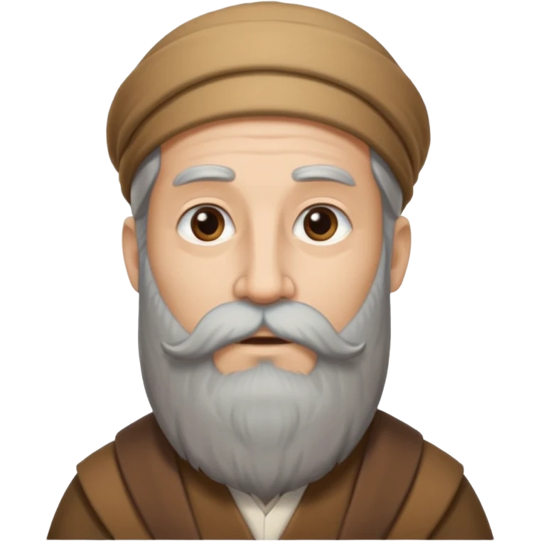 Wise man B&W emoji