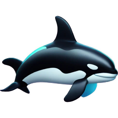 neon orca emoji