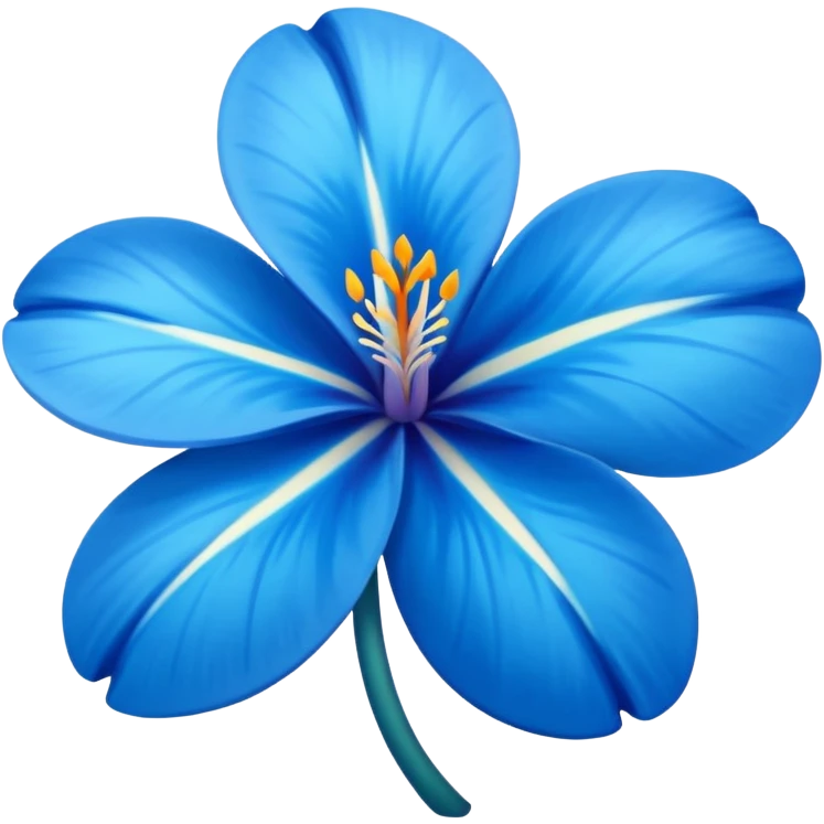 aestetic hawaian flower blue emoji