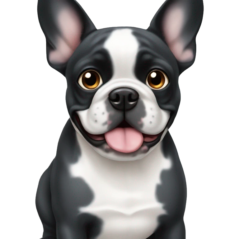 Black merle french bulldog blue eye emoji