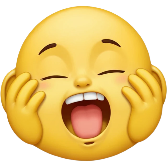 cartoon emoji sticker with a sleepy face yawning, colorful and cheerful, no text, suitable for WhatsApp and Instagram emoji