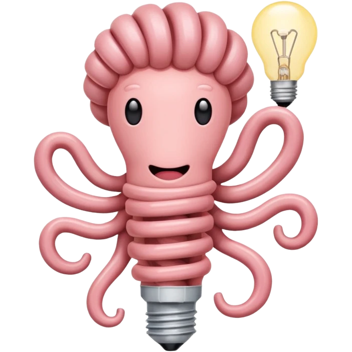 a bunch of intestines with a lightbulb emoji emoji