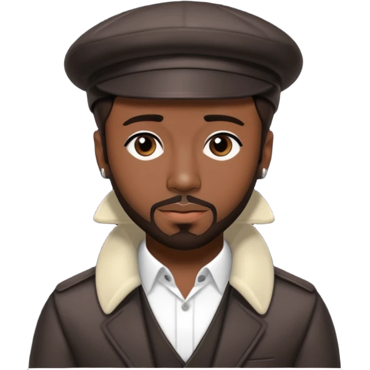Teddy Riley with dark brown hair emoji