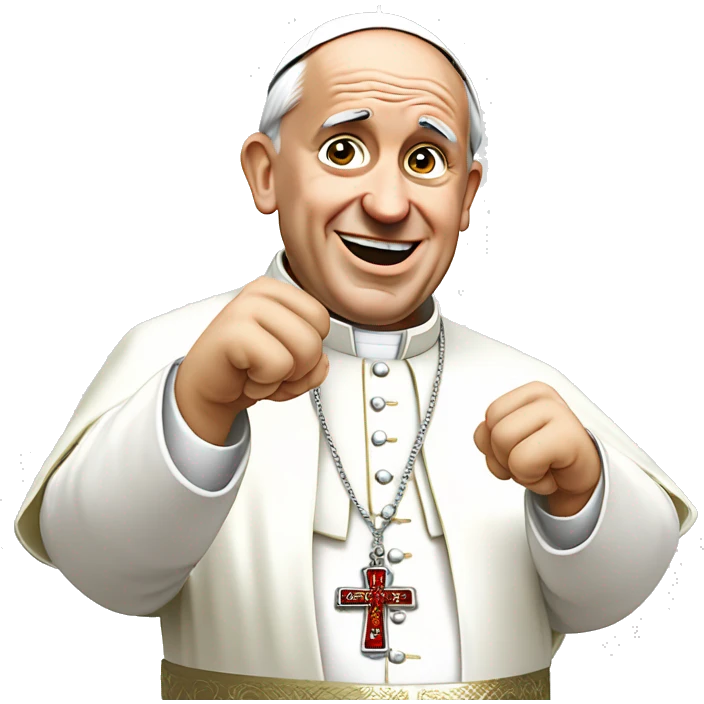 Pope Francis shakes his fist emoji