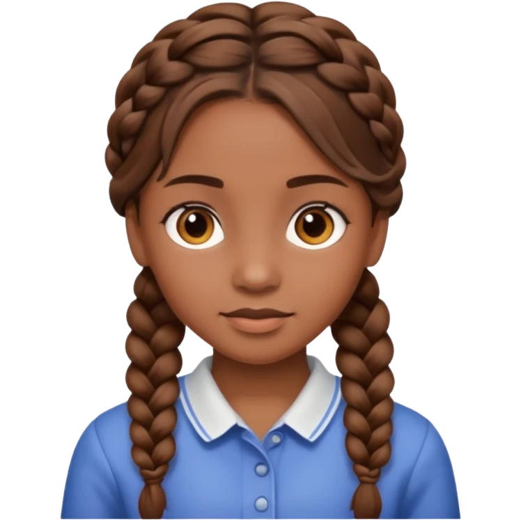 девушка с коричневой косой emoji