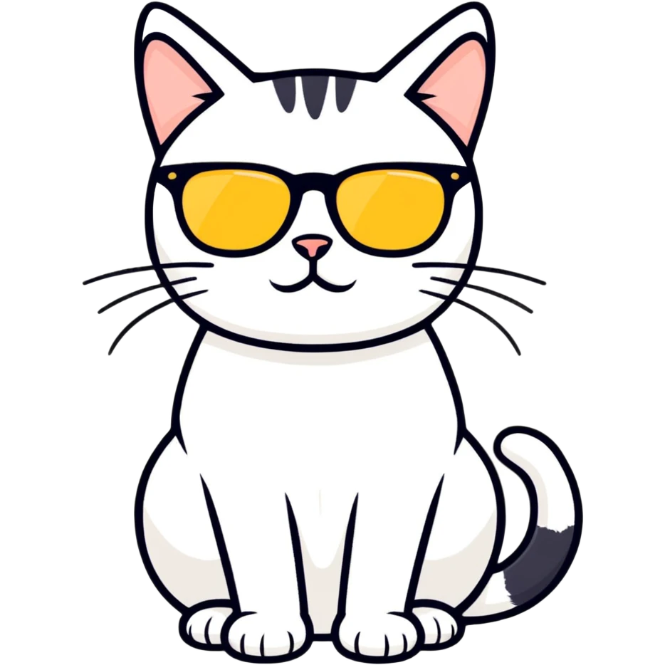 Cat with sunglasses emoji