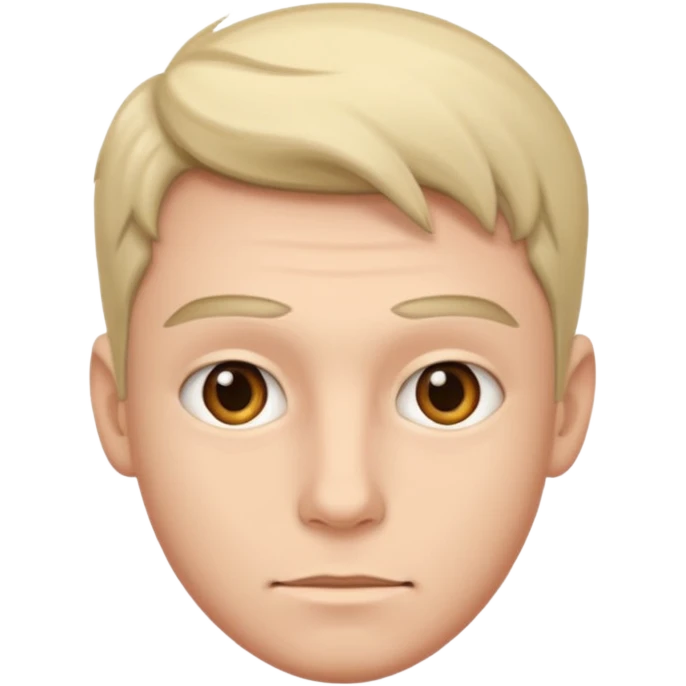Make a close up of a male emoji
