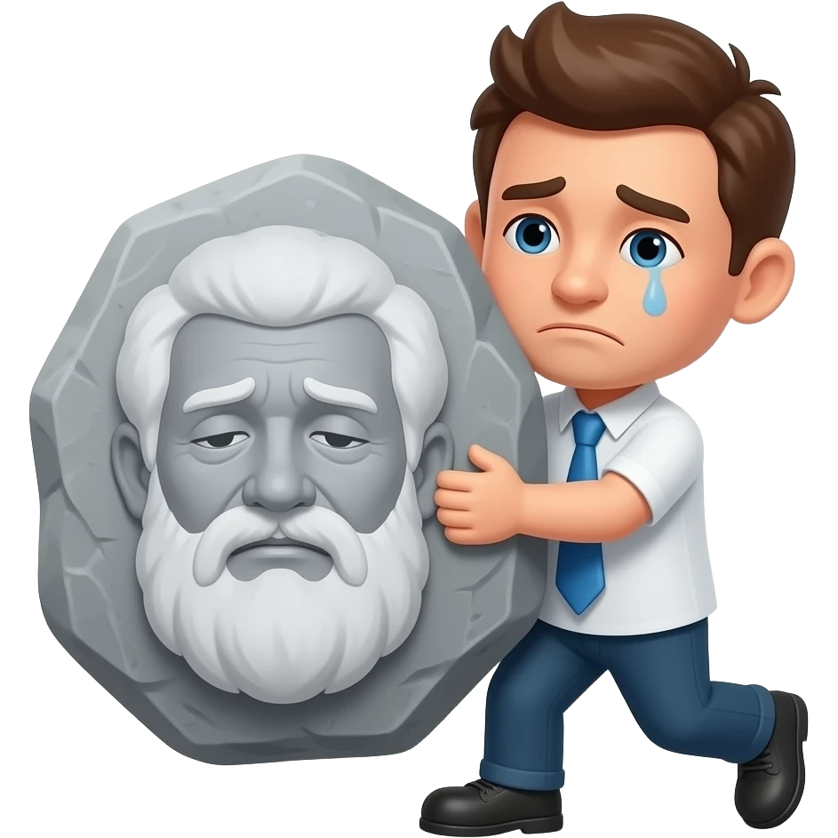 Несет камень устал emoji